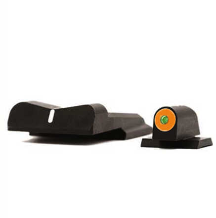 XS Sights DXT2 Big Dot Tritium Front White Stripe Express Rear Fits S&W M&P SHIELD Green with Orange Outline SW-0030S-5N