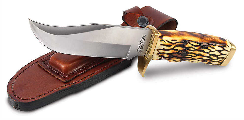 Uncle Henry Knife Next Gen STAGLON 5.5" Blade With Leather Sheath