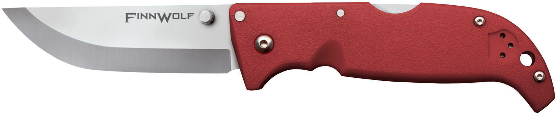 Cold Steel Cs-20NPH Finn Wolf 3.50" Folding Plain AUS 8A Blade Red Griv-Ex Handle