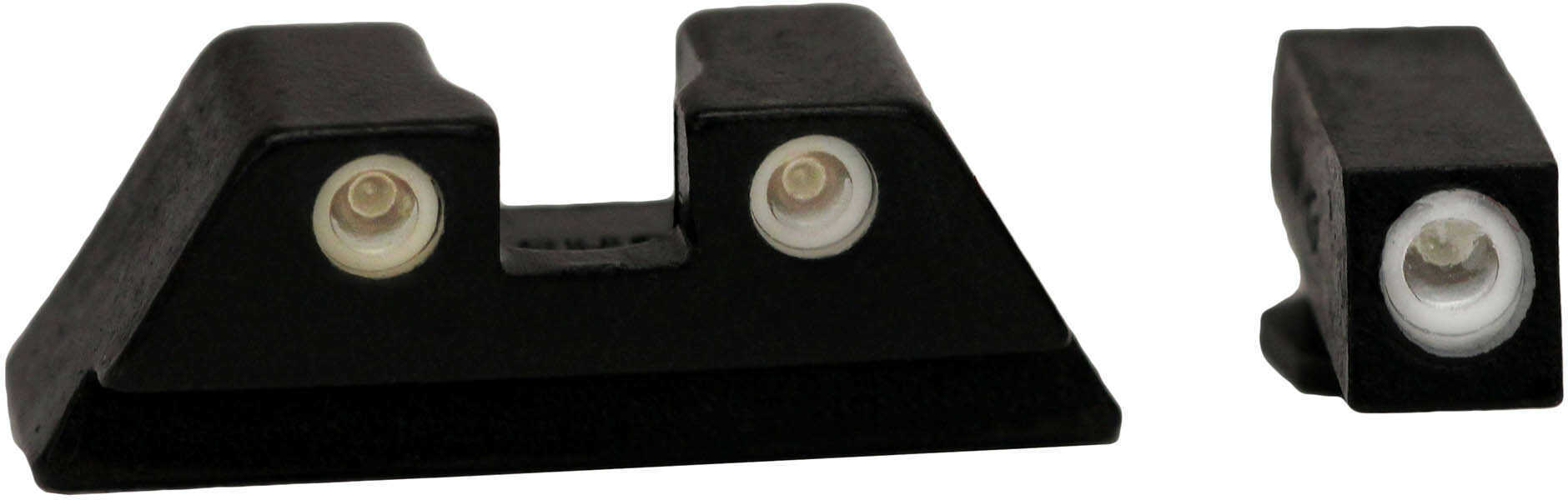 Meprolight USA 102223201 Tru-Dot Day/Night Tritium Sights for Glock 10MM/45ACP Fixed Green Yellow Black Frame