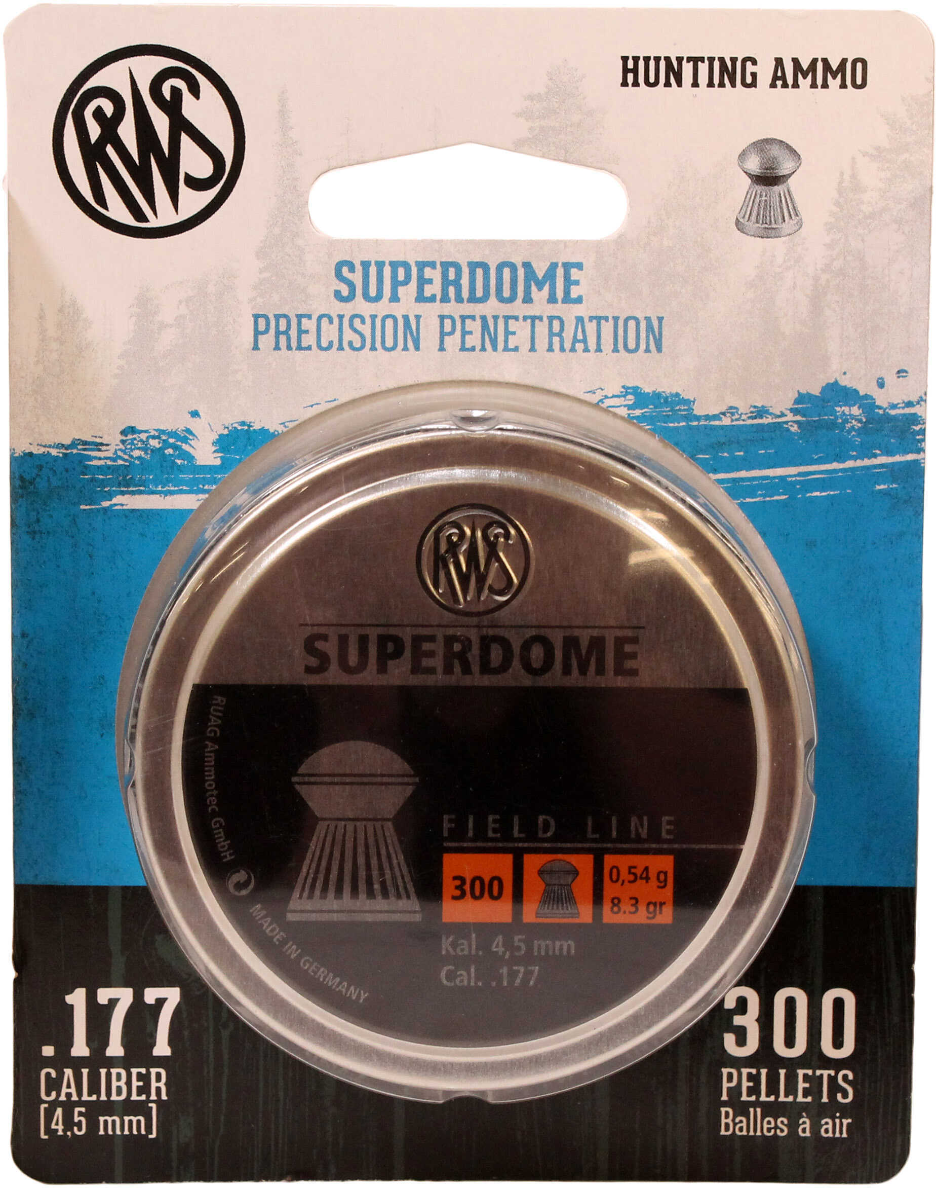 Umarex RWS SUPERDOME Pellets Field Line .177 300 CT Blister