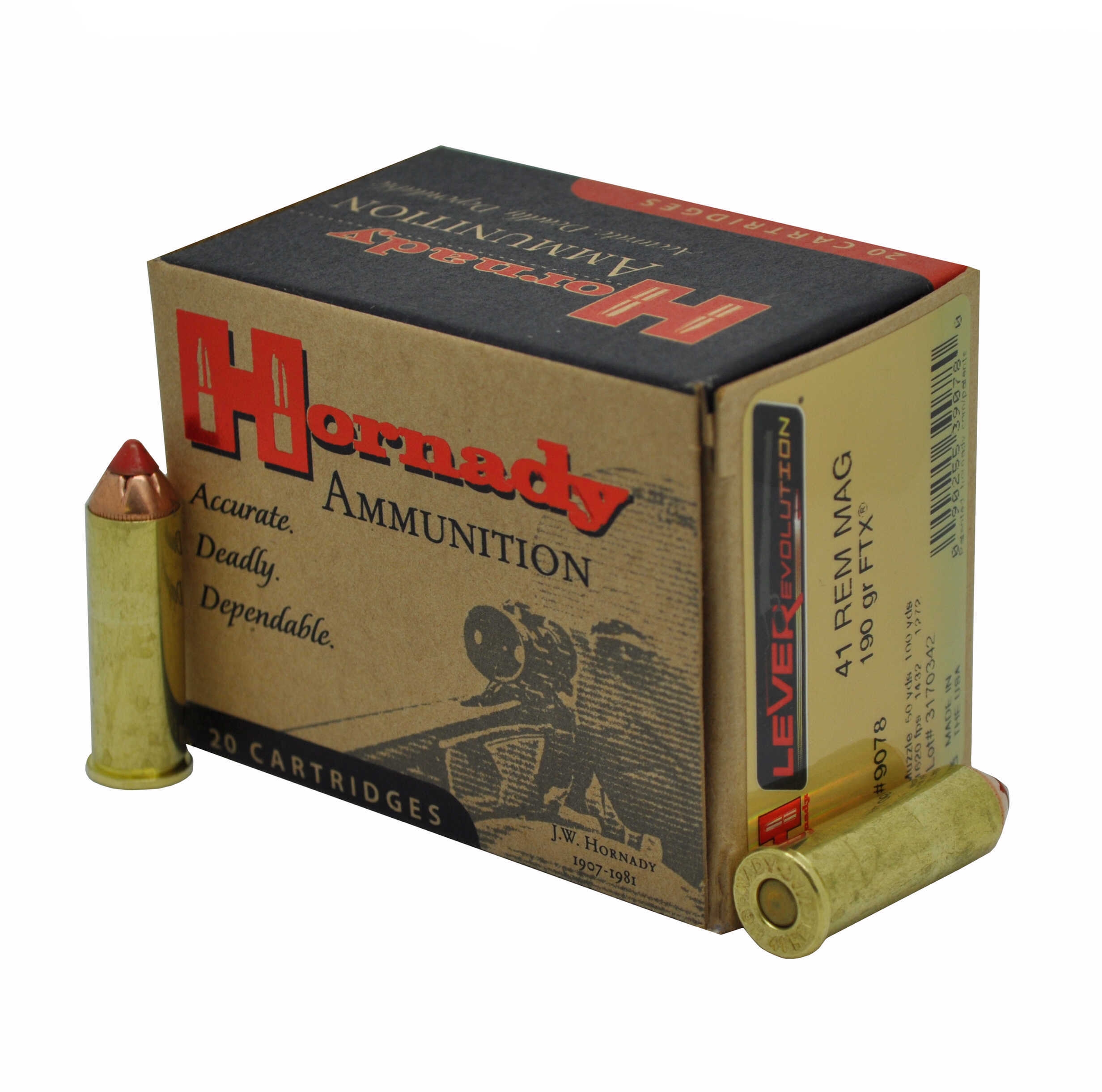 41 Rem Mag 190 Grain Ballistic Tip 20 Rounds Hornady Ammunition 41 Remington Magnum