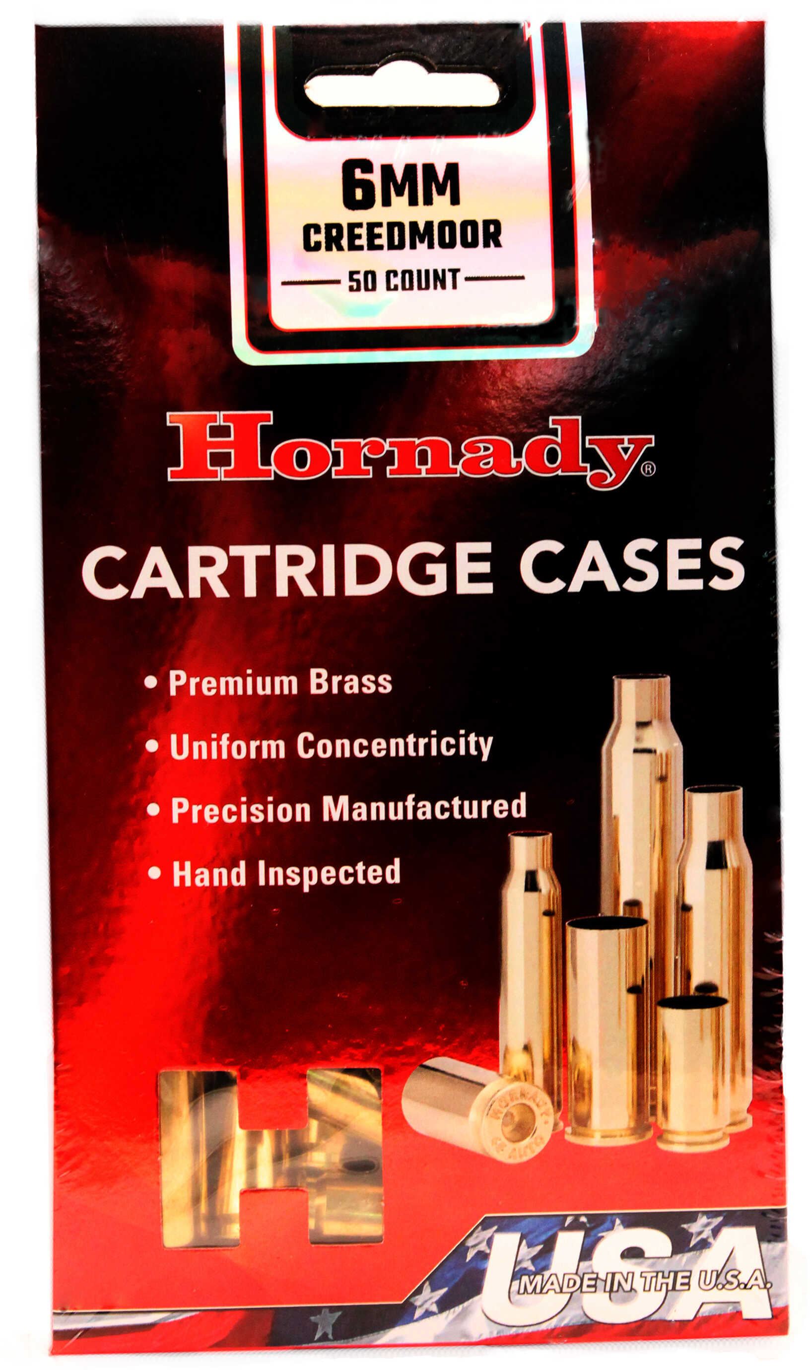 Hornady 6mm Creedmoor Unprimed Rifle Brass 50 Count