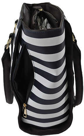 BDOG TOTE PURSE W/HSTR NAVY STRIPE