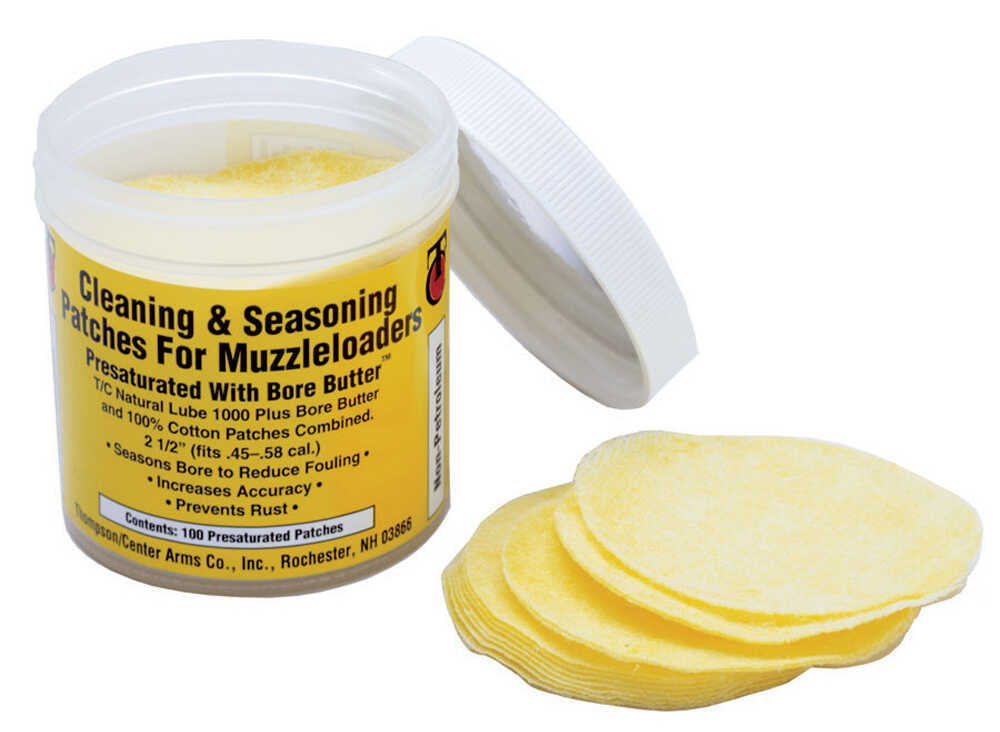 Thompson Center Pre-Treated Patches Fits Muzzleloaders .45 - .58 Cal - 100/ct