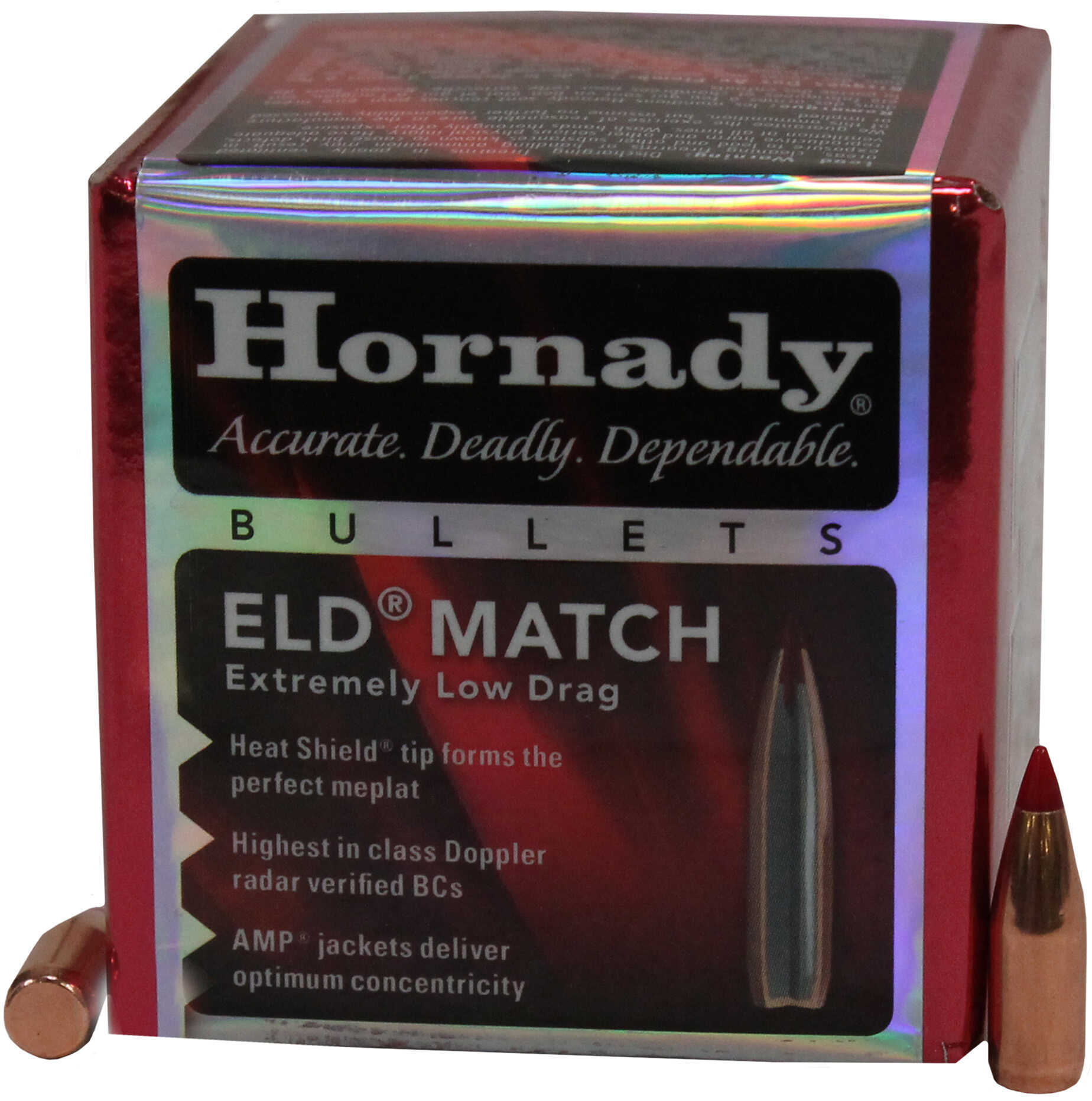 Hornady ELD Match Bullets With Heat Shield 22 Cal .224" 52 Gr 100/ct