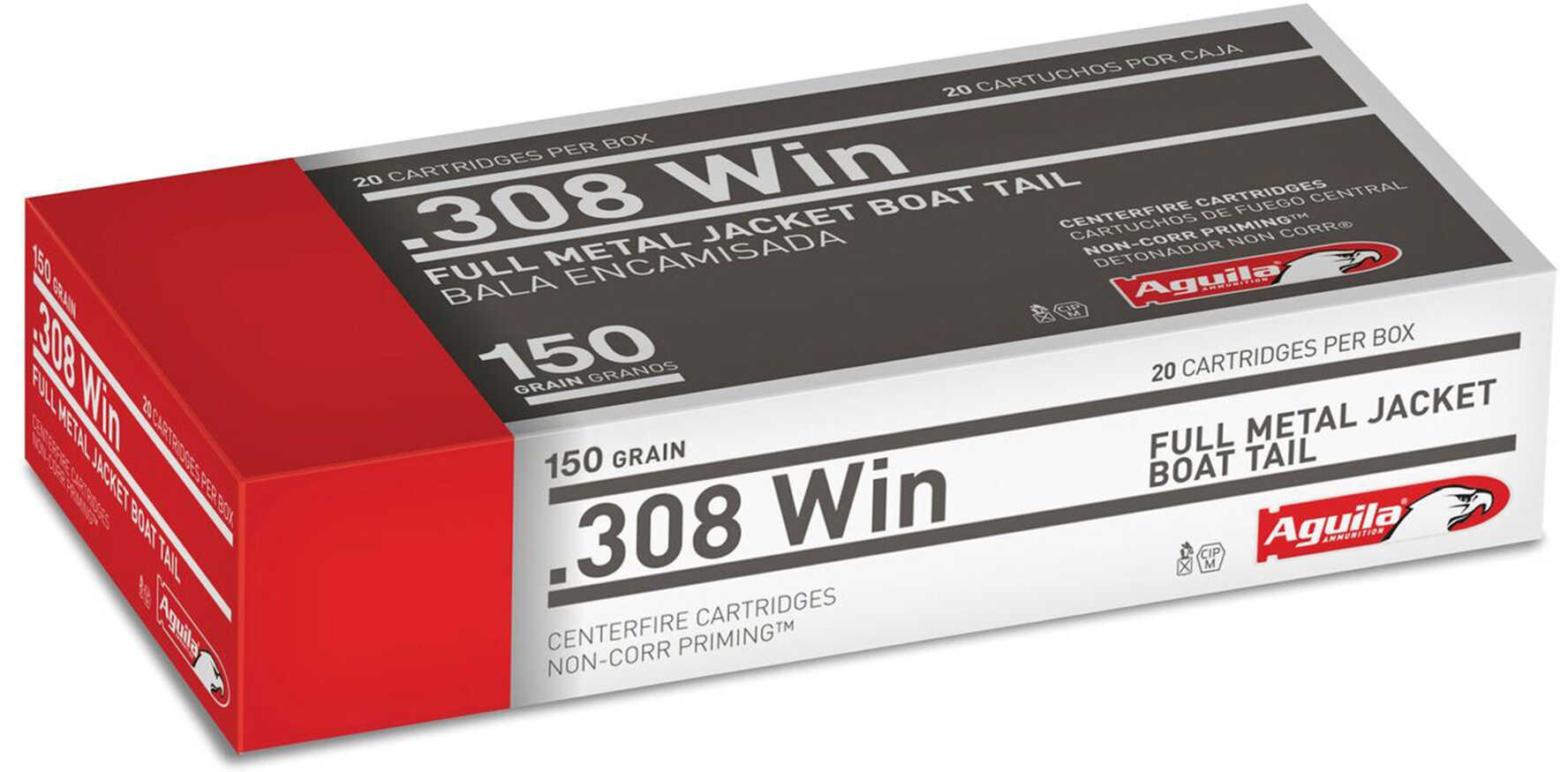 308 Win 150 Grain Full Metal Jacket 20 Rounds Aguila Ammunition 308 Winchester