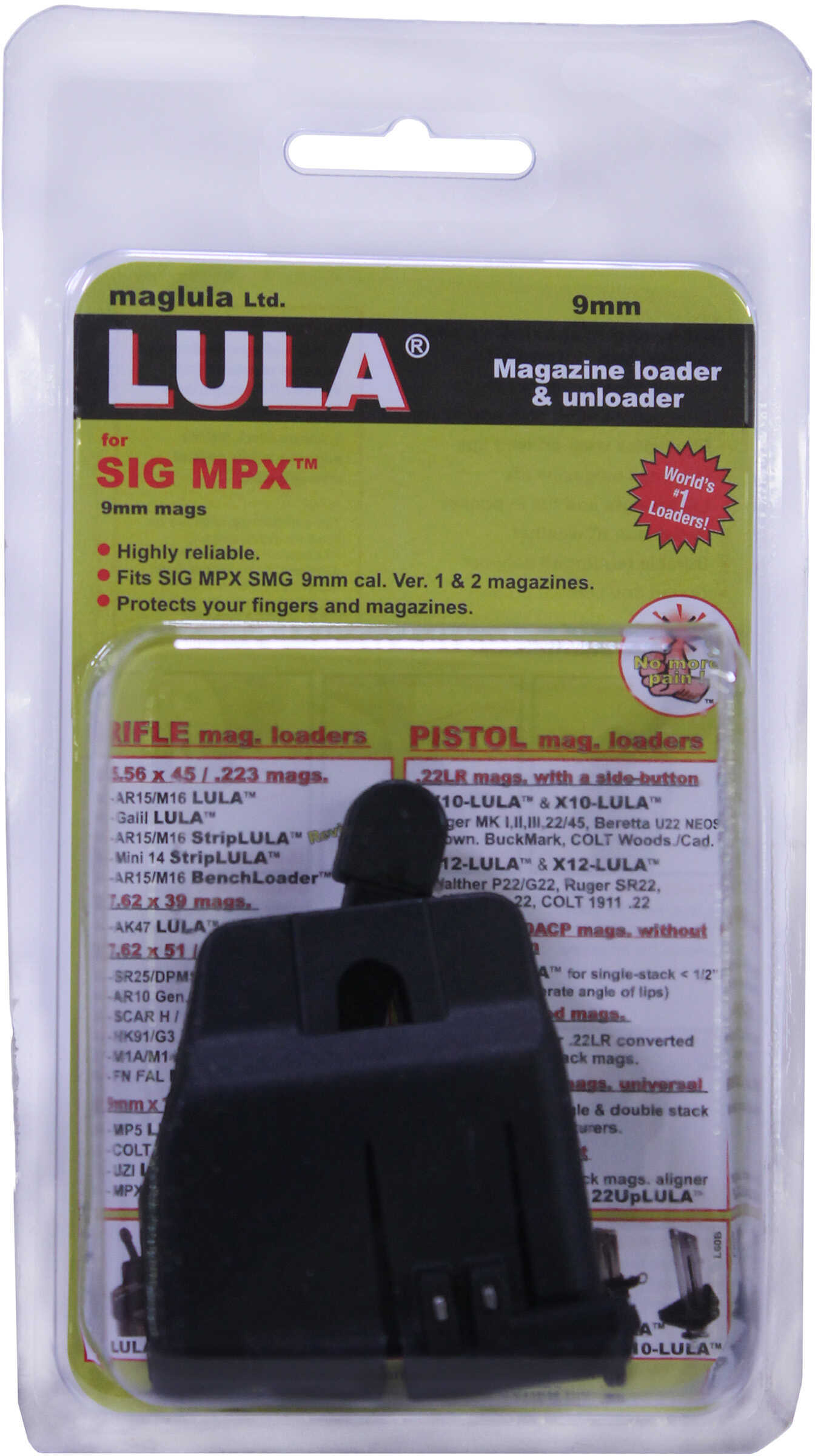 Maglula Lula Loader/UNLoader 9MM Sig MPX Mag Blk