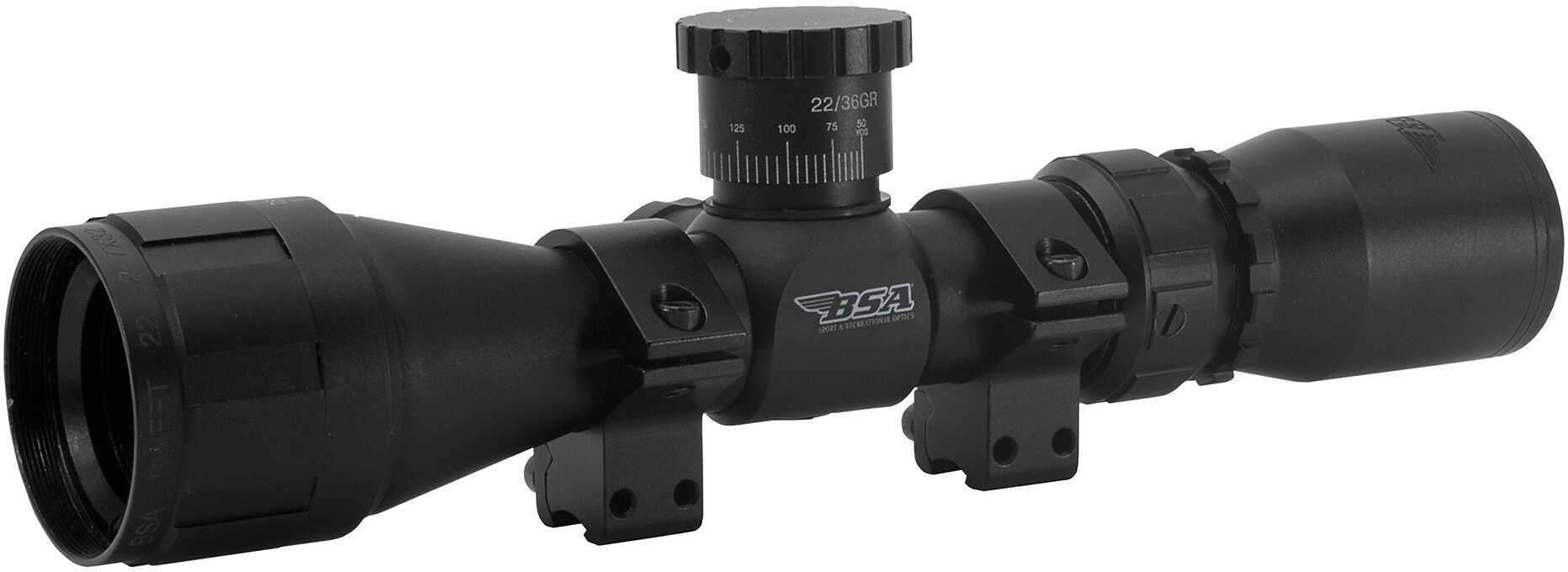 BSA Optics Sweet 22 Rimfire Scope 2-7X32mm 1" Maintube 30/30 Duplex Reticle Black Color Designed for 22LR 22-27X32AOCWRT