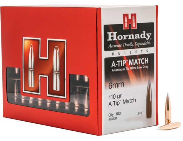 Hornady 24531 A-Tip 6mm 110 Gr Aluminum Ballistic Tip 100 Box