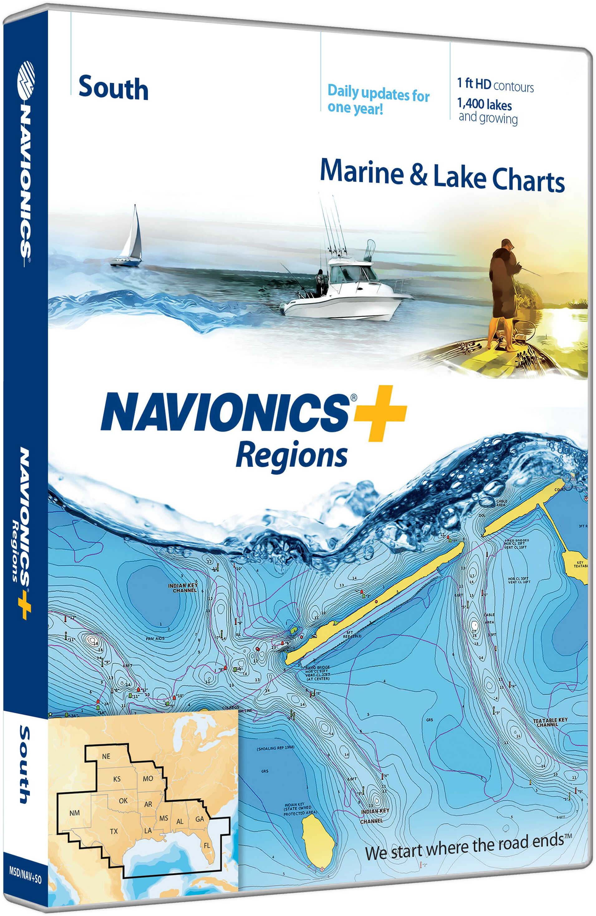 Navionics Navionics+ Regions - South - Preloaded MSD Format