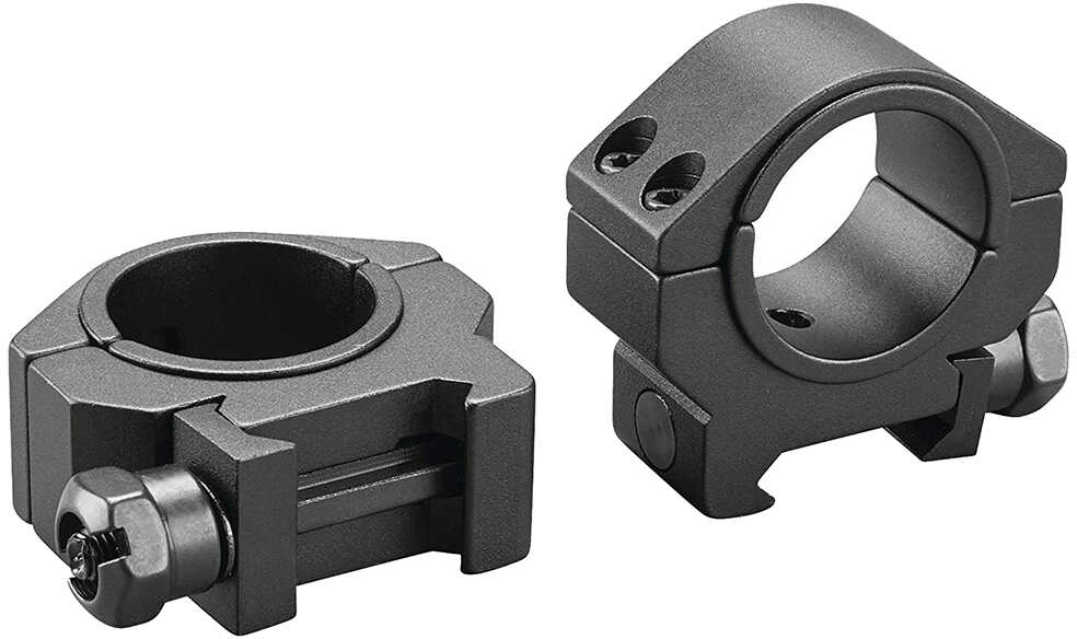 Tasco Dual Purpose 1" To 30mm Reducing Rings Low Clam E/F - Matte Black