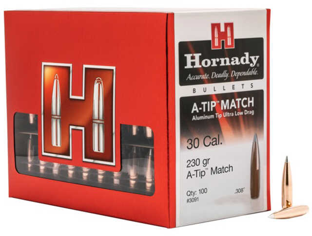 Hornady 3091 A-Tip 30 Caliber 230 Gr Ballistic Tip 100 Box