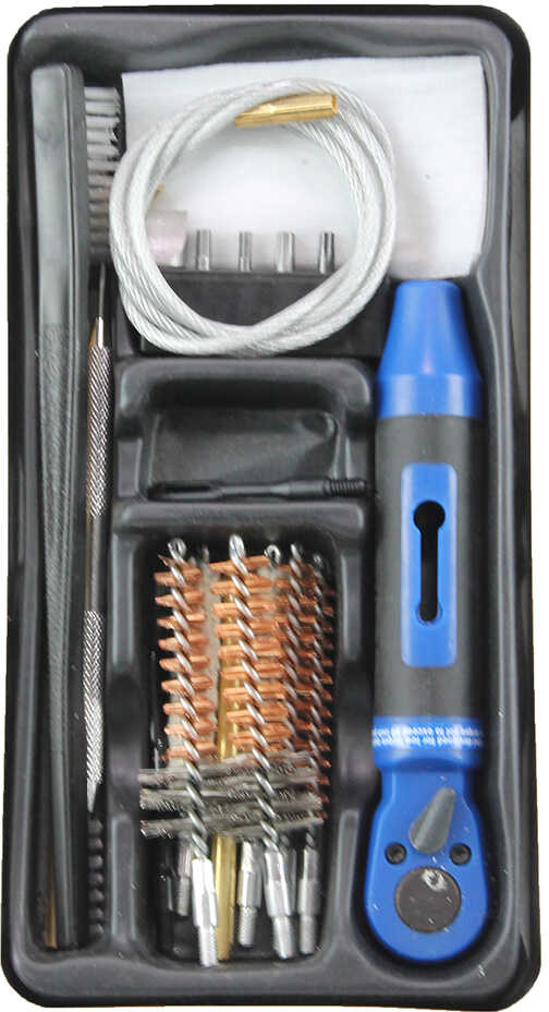 DAC Gunmaster 223/308 Universal Cleaning Kit 20 Pieces Cal Includes Ratchet Handle and Bit Set Slim Line Metal