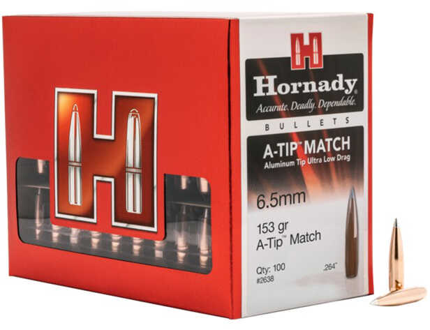 Hornady 2638 A-Tip 6.5mm 153 Grain Ballistic Tip 100 Box