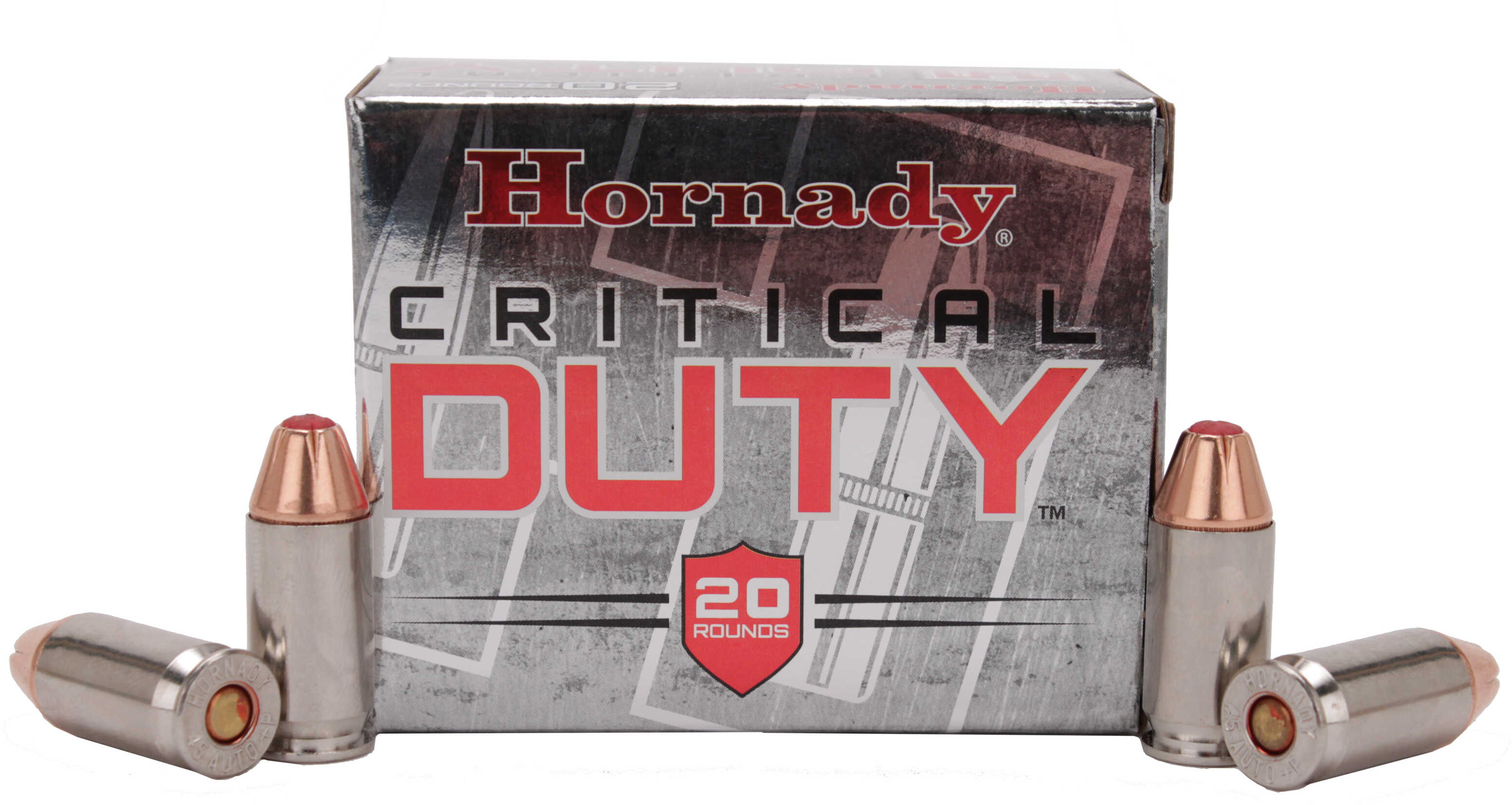 Hornady Critical Duty Handgun Ammo .45 ACP (+P) 220 Gr Flex Tip 975 Fps 20/Box