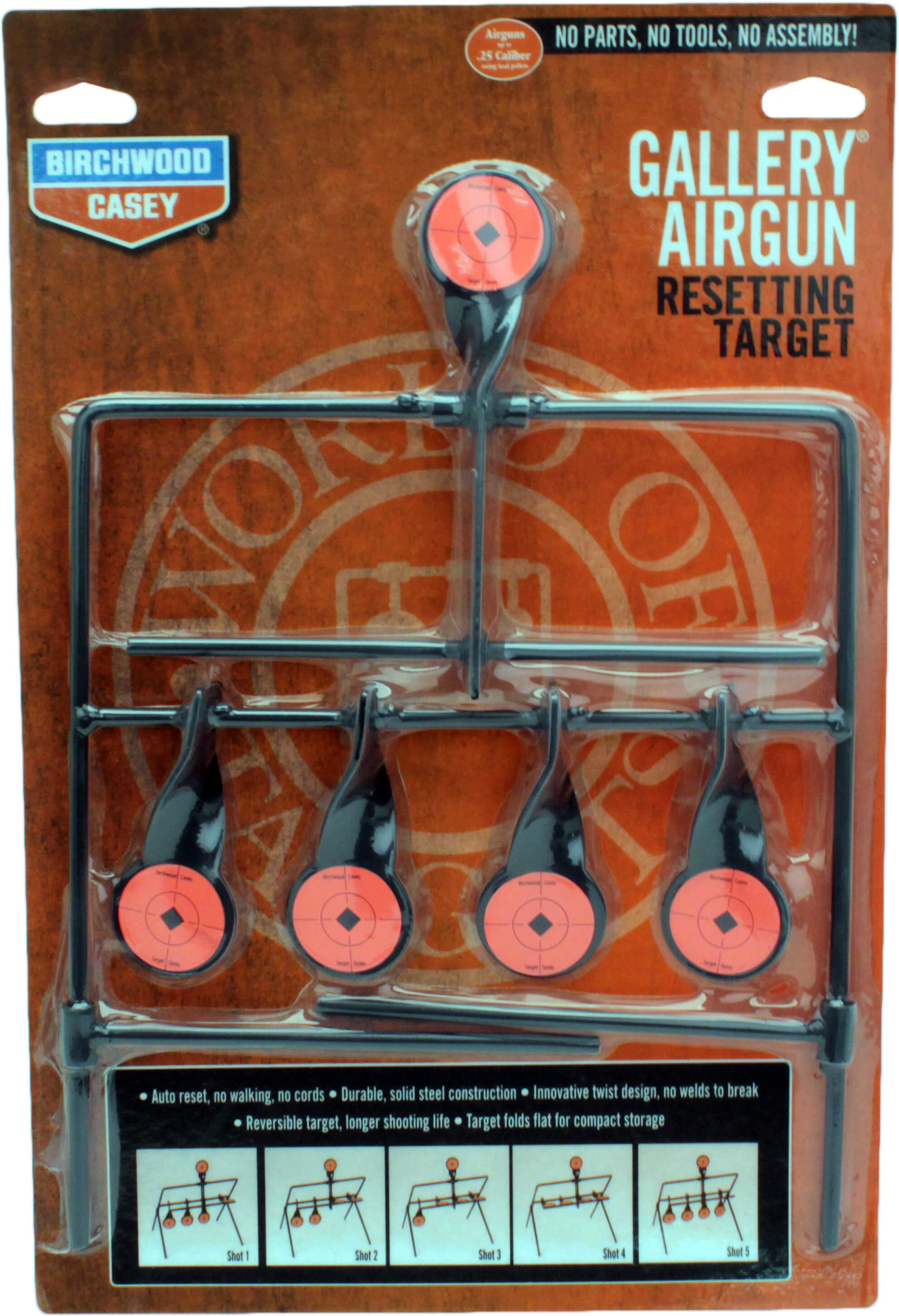 Birchwood Casey 47017 World Of Targets Airgun Resetting Steel Orange/Black