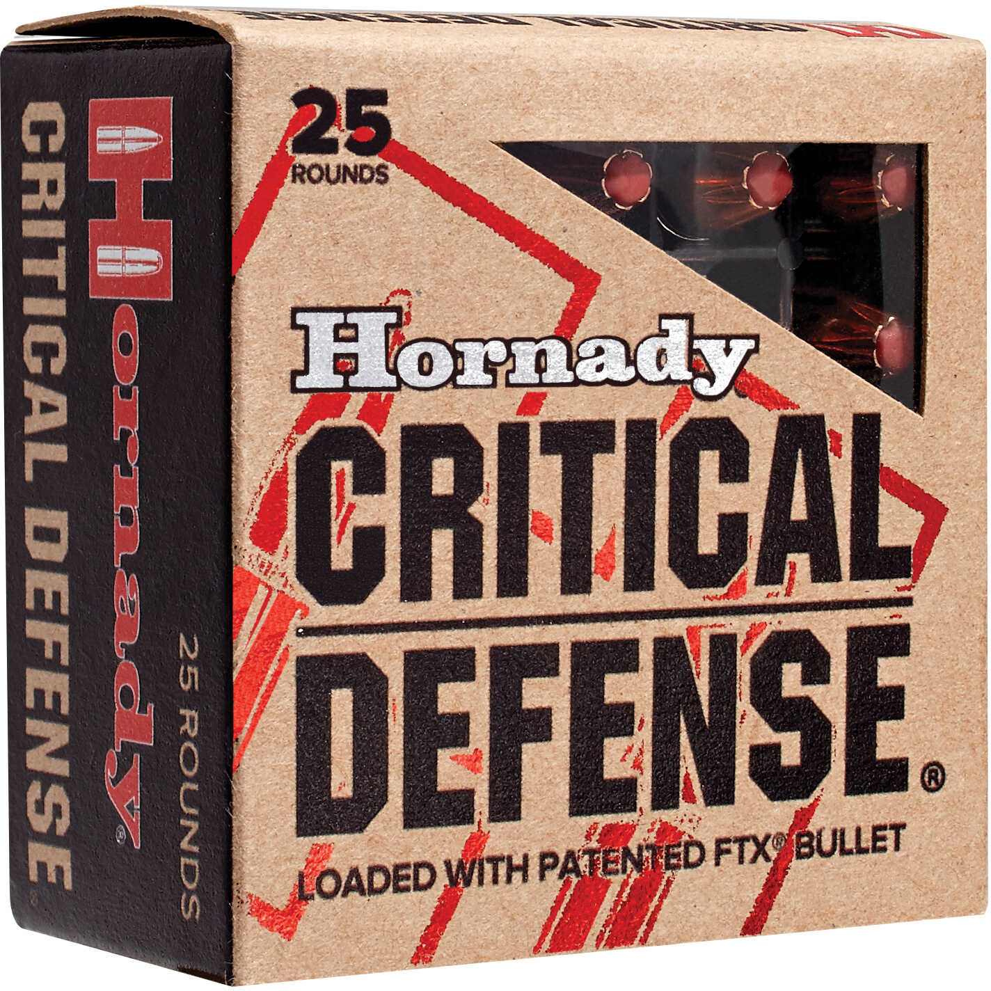 Hornady Critical Defense 38 Special +P 110 Grain Flex Tip eXpanding Ammo 25 Round Box