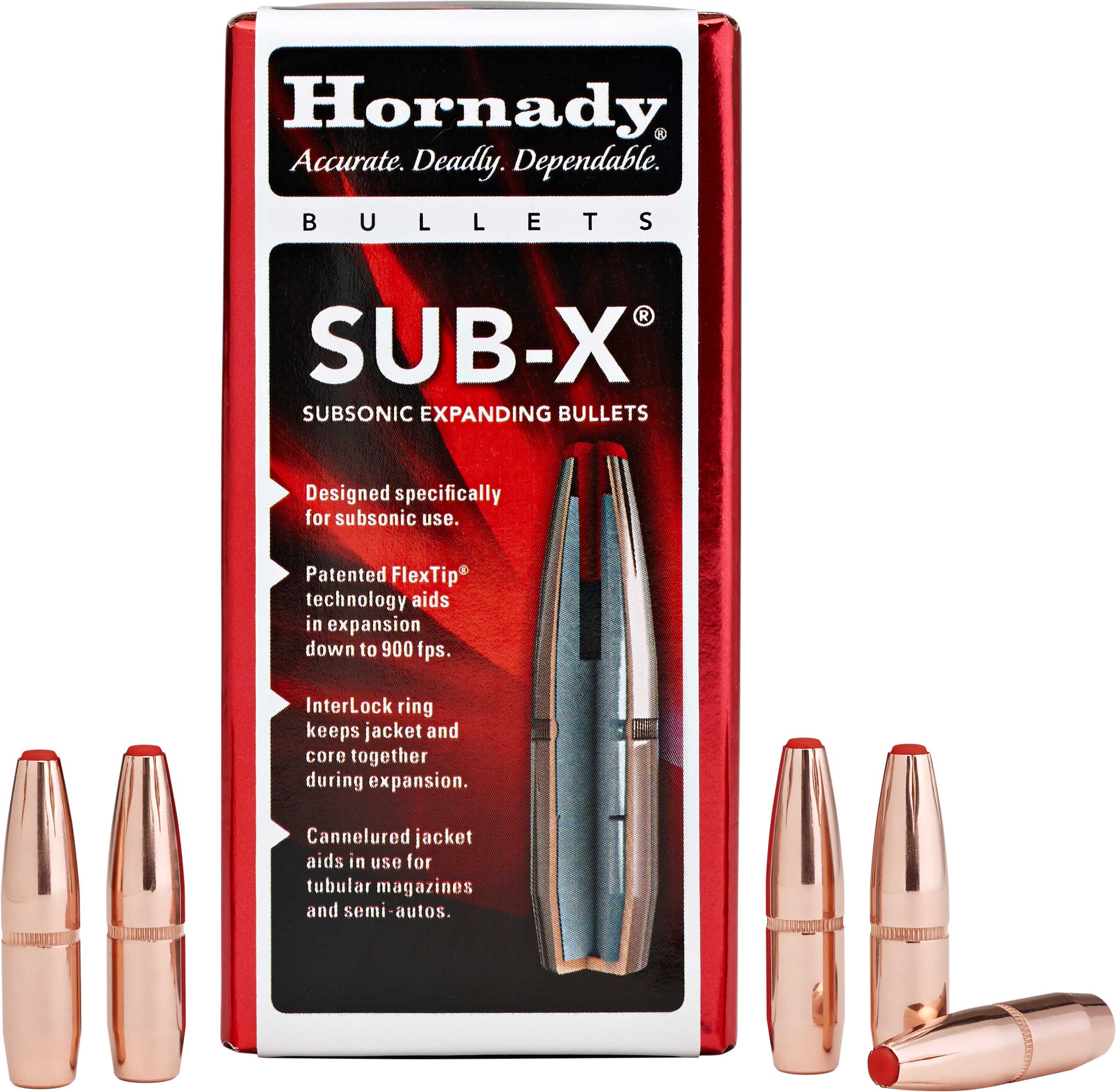 Hornady 30 Cal .308 190 gr Sub-X Bullets
