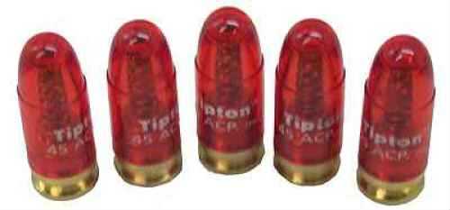 Tipton Snap Caps Translucent Red 45 ACP 5-Pack 146331
