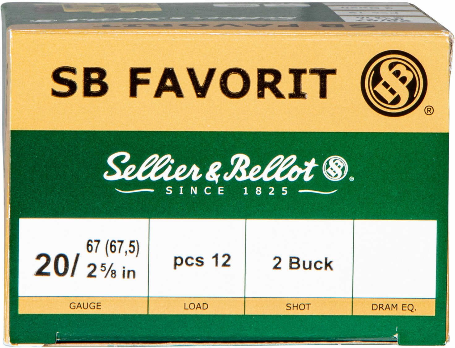 Sellier & Bellot Sb20Bsa Shotgun 20 Gauge 2.75" Buckshot 25 Bx/ 10 Cs