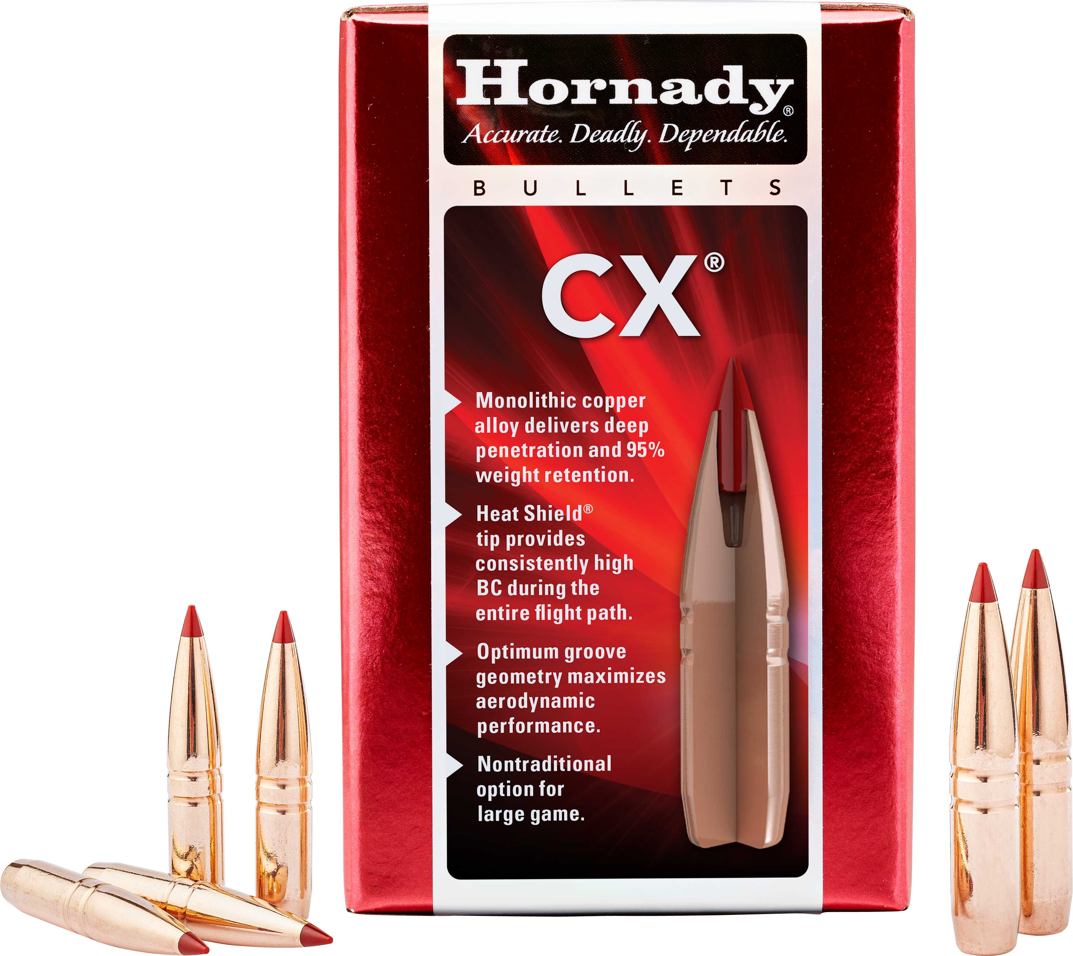 Hornady Bullets 270 Cal .277 130 Gr CX 50/Bx