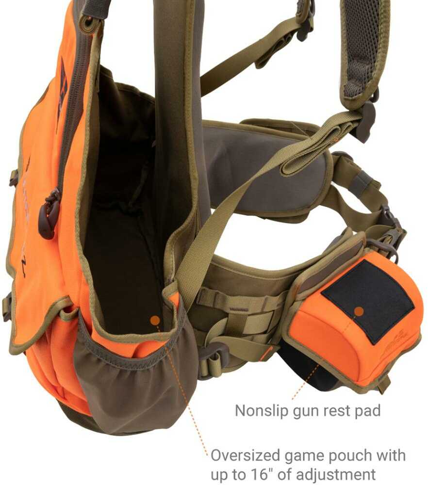 Alps Outdoorz Upland Game Vest X 2.0 Blaze Orange With Adjustable Belt