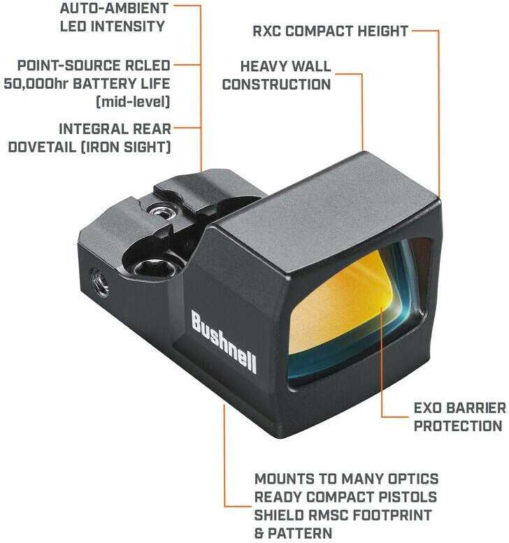 Bushnell RXC-200 Compact Reflex Sight 1x21mm Black