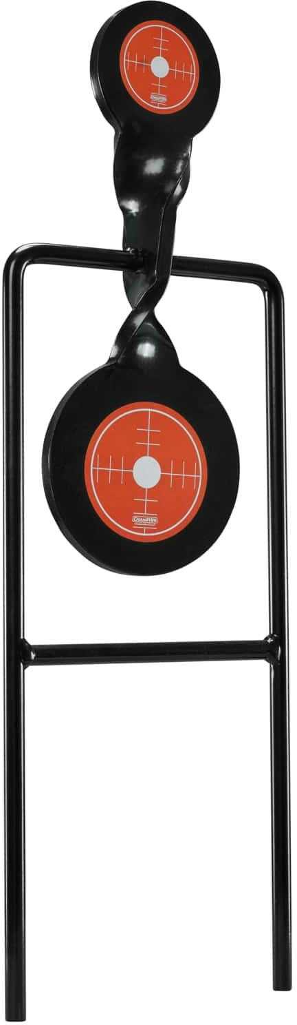 Champion Targets 40875 Gong Spinner Target 3" Top Target/4.7" Bottom Target Black/orange Steel Bullseye Standing