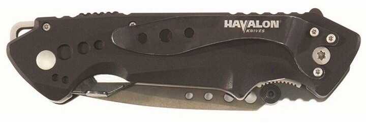 Havalon EXP Folder 3.06-Inch Blade, AUS-8 Tanto Fiberglass Reinforced Nylon Black Md: XTC-EXP