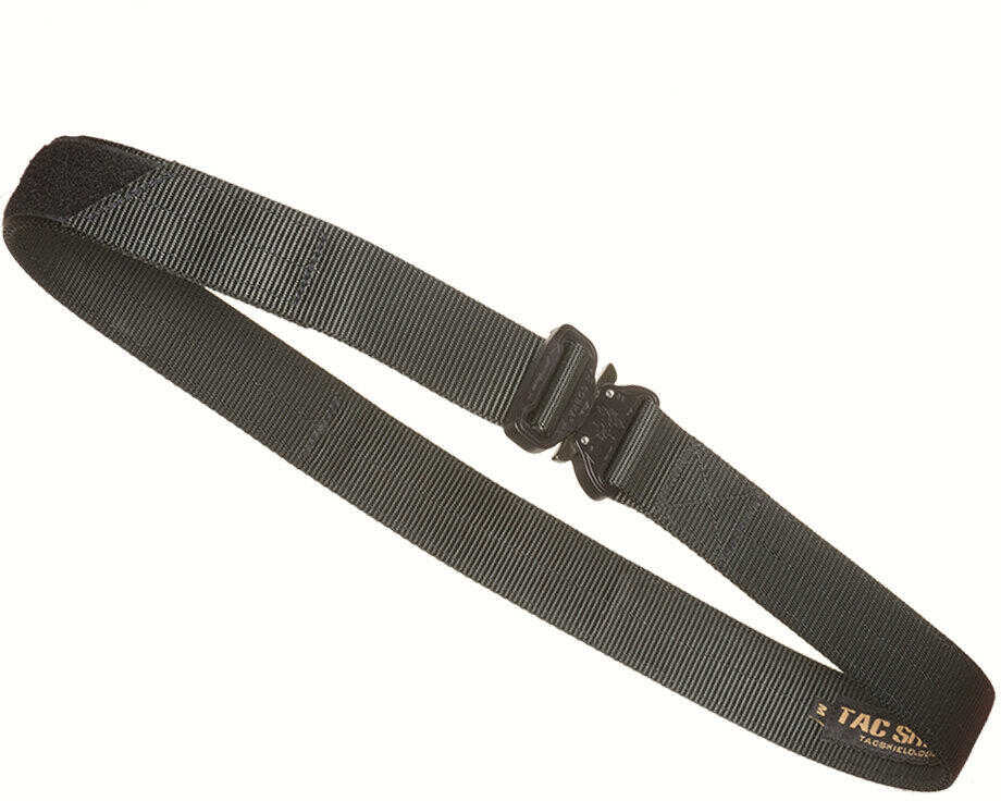 TACSHIELD (Military Prod) -Tactical Gun Belt With Cobra Buckle 30"-34" Webbing Black Small 1.75" Wide