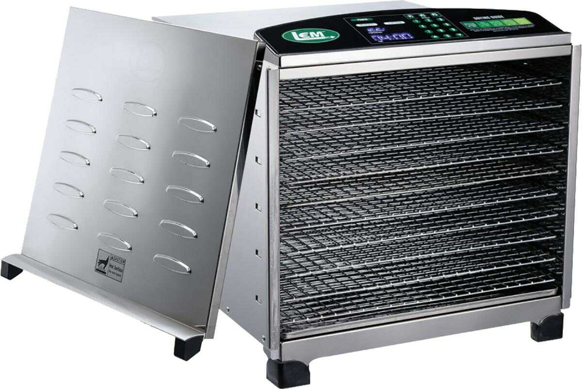 Lem Products Big Bite Digital Stainless Steel 10-Tray Dehydrator