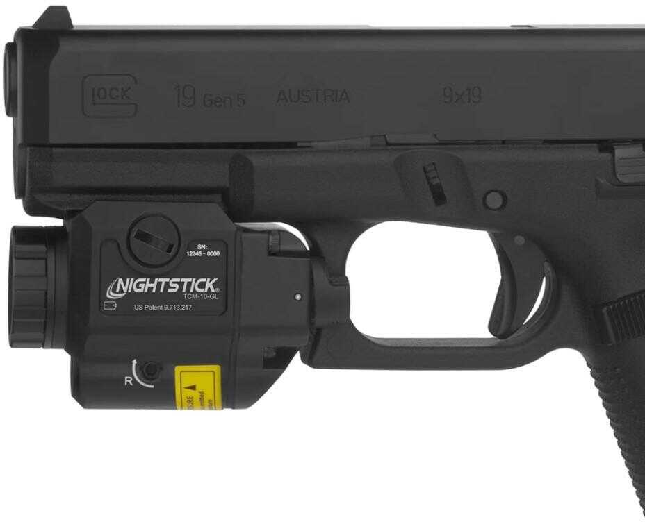 Nightstick Tcm10gl Tcm-10-gl Compact Tactical Weapon Light W/laser Black For Handguns 650 Lumens White Light/green Laser