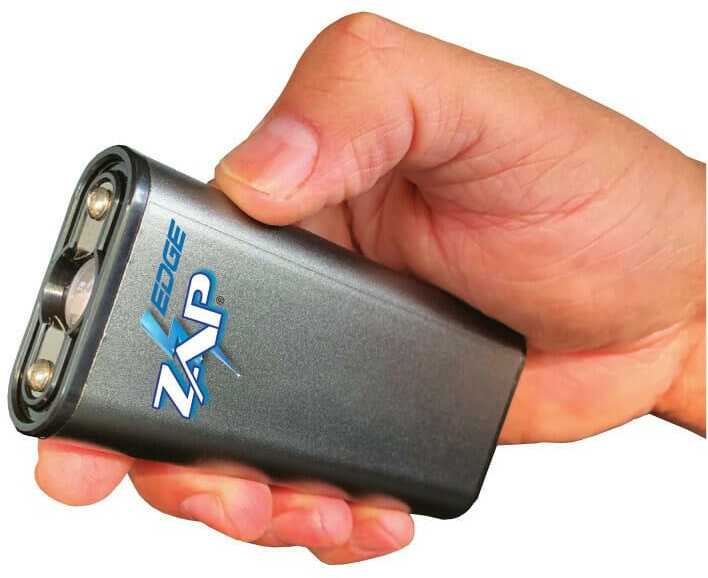 Personal Security Products Zap Edge Rechargeable USB Power Bank Led Stun Gun 950K Grey