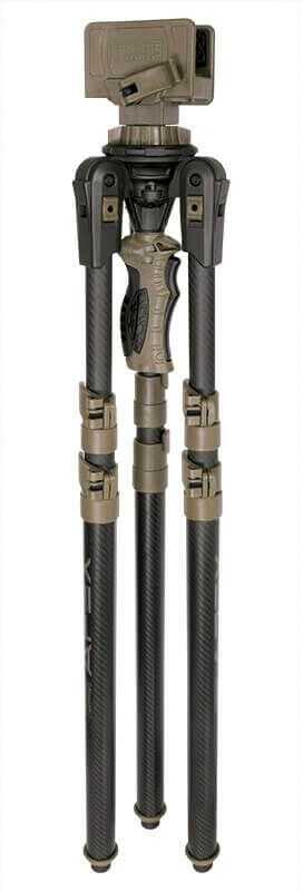 Primos 65900 Trigger Stick Apex Tripod Made Of Aluminum With Carbon Fiber/Flat Dark Earth Accent Finish, 28"-62" Vertica