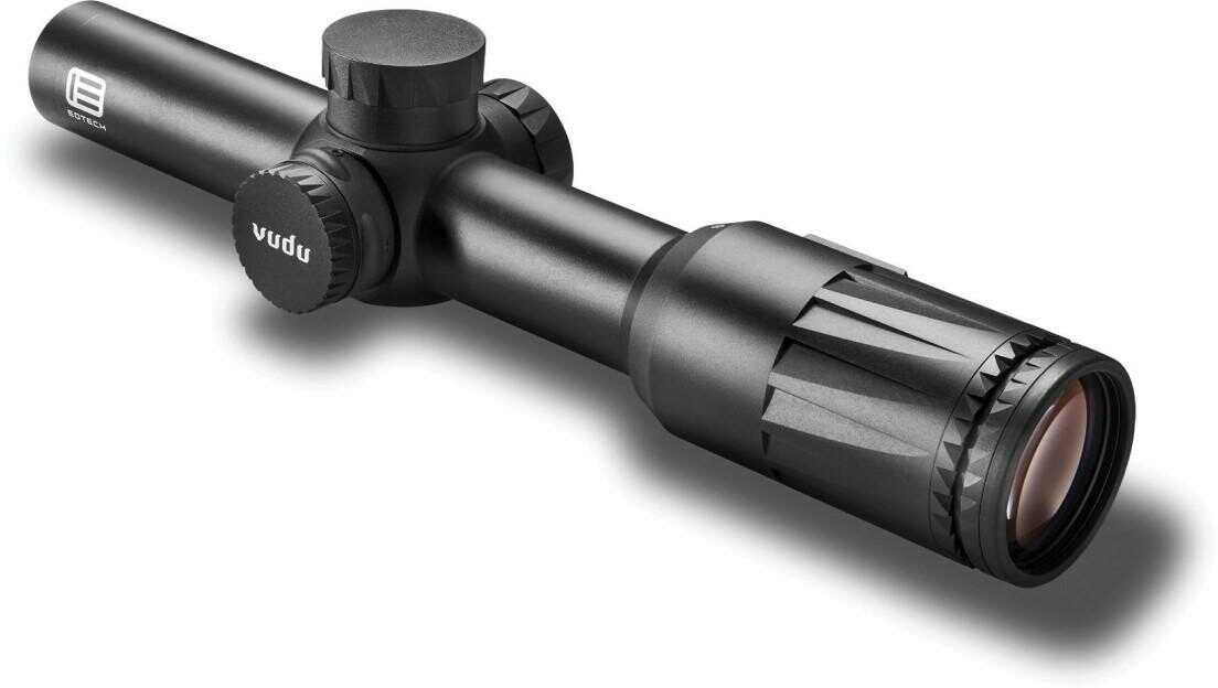 Eotech Vdu18SFHC3G Vudu SFP Black Hardcoat Anodized 1-8X 24mm 30mm Tube Illuminated Green HC3 MOA Reticle Features Throw