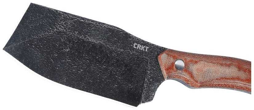CRKT 2014 Razel Nax 4.29" Fixed Plain Black Stonewashed 1075 Carbon Steel Blade/Weathered Resin Infused Fiber Handle Inc