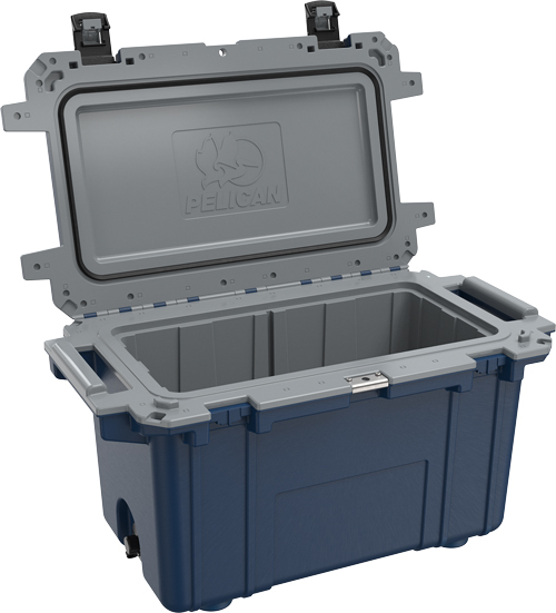 Pelican 70QT Elite Cooler Pacific Blue/Gray Trim