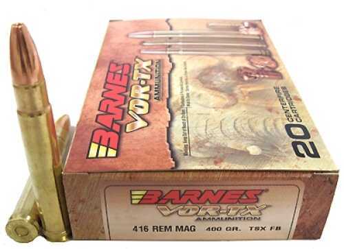 416 Rem Mag 400 Grain Hollow Point 20 Rounds Barnes Ammunition 416 Remington Magnum