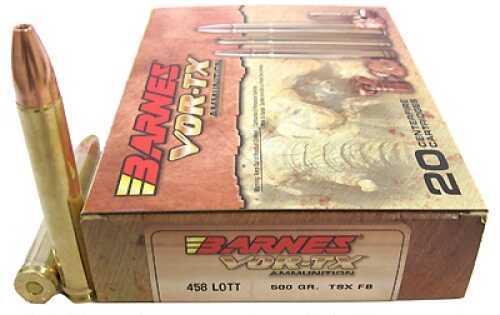 458 LOTT 500 Grain Hollow Point 20 Rounds Barnes Ammunition