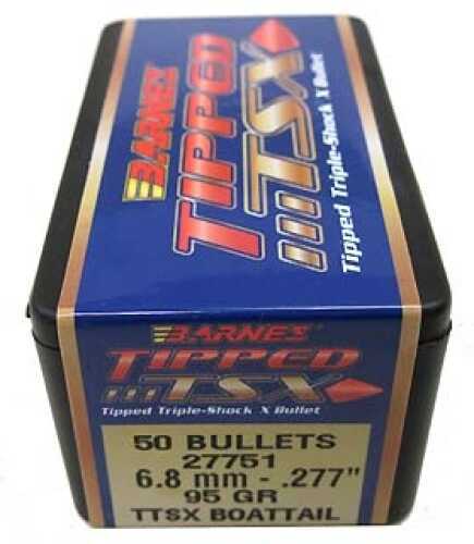 Barnes Bullets 30271 Tipped TSX 270 Caliber .277 95 GR TTSX Boat Tail 50 Box