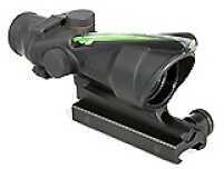 Trijicon 100224 ACOG 4x 32mm Obj 36.8 ft @ yds FOV Green Finish Dual Illuminated Horseshoe 223 Ballistic