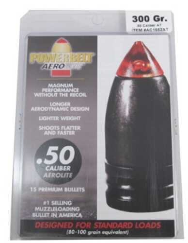 CVA AC1552AT Powerbelt Aerolite 50 Black Powder AeroTip 300 GR 15 Pack