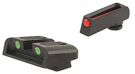 Truglo TG131G1 Brite-Site Fiber Optic Set Fits Glock 17/17L/19/22/23/24/26/27/33/34/35/38/39 Red/Green Black