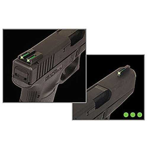 Truglo TG131MPT Brite-Site TFO S&W M&P Tritium/Fiber Optic Green Front/Rear Black