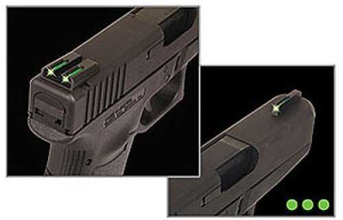 Truglo TG131ST1 Brite-Site TFO Sig Sauer with #8 Tritium/Fiber Optic Green Front/Rear Black