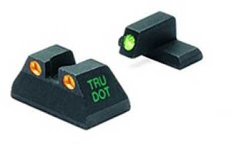 Meprolight USA 115163301 Tru-Dot Day/Night Tritium Sights HK USP Full Size Fixed Green Orange Black Frame