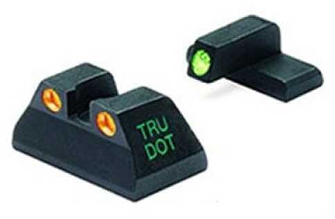 Meprolight USA 115173301 Tru-Dot Day/Night Tritium Sights HK USP Compact Fixed Green Orange Black Frame