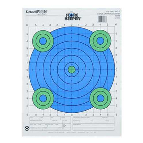 Champion Targets 45796 Score Keeper 100 yds Large Green/Orange 12 Pk