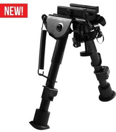 Aim Sports BPHS01 H-Style Bipod Black Aluminum and Carbon Steel 6.5-9"